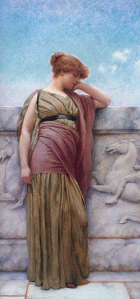 Godward Leaning on the Balcony